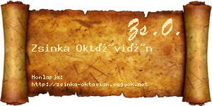 Zsinka Oktávián névjegykártya